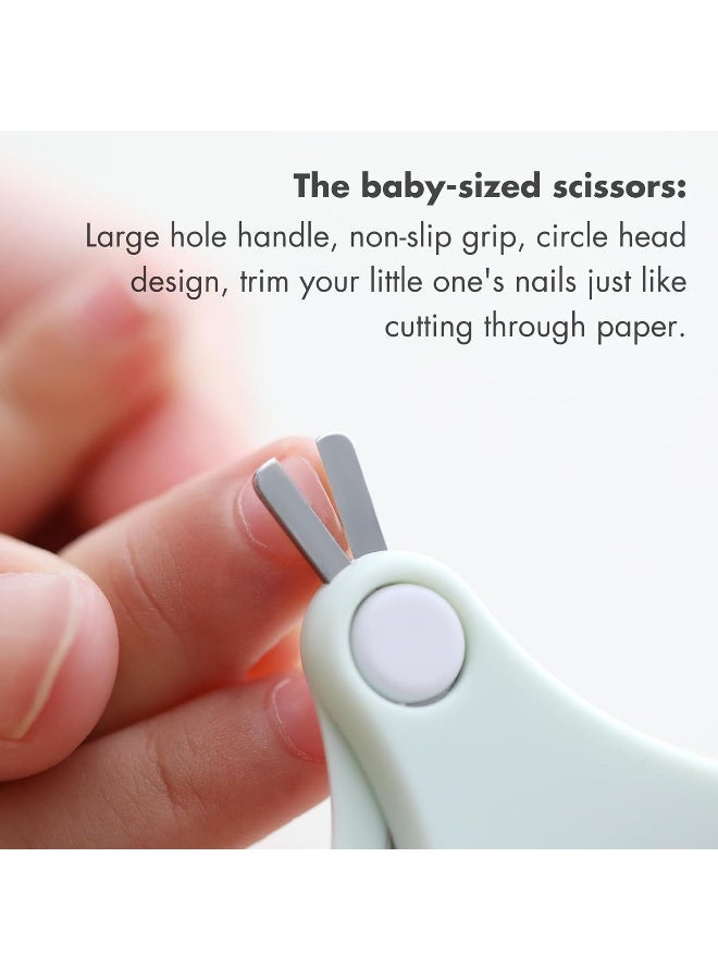 YIVEKO 4-in-1 Baby Nail Care Set with Cute Case, Baby Nail Clippers, Scissors, Nail File & Tweezers - Image 3